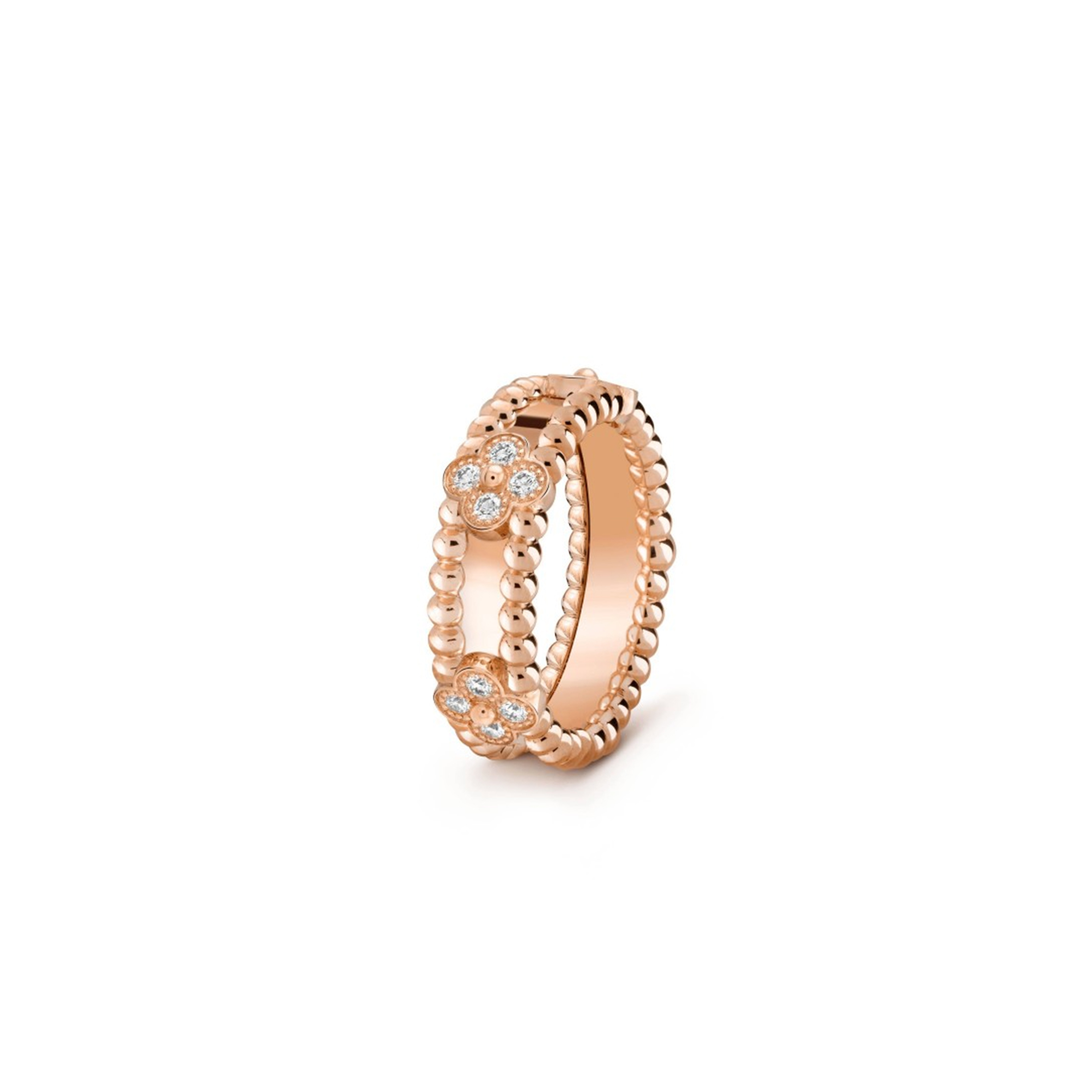 v*n cl*f arpels perlÉe sweet clovers ring - rose gold, Di*m*nd  vcarp6ml00